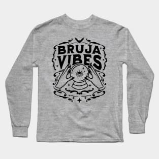 Bruja Vibes Mexican Witch Halloween Witchy Retro Vintage Long Sleeve T-Shirt